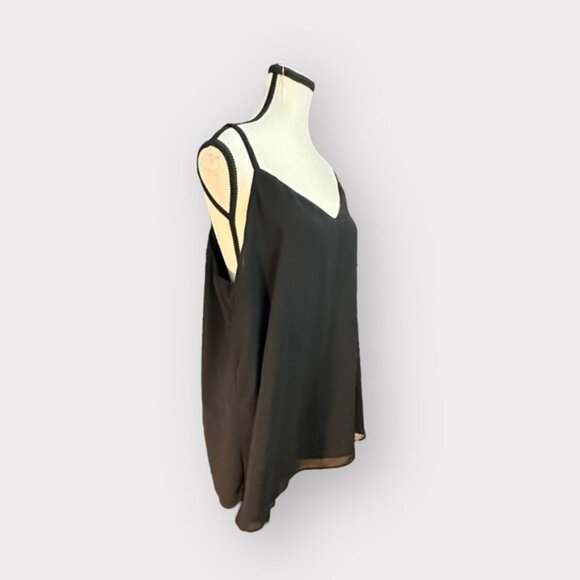 Women’s Torrid 2 Black Sophie Chiffon Double Layer Cami 2X 2XL XXL 18 20 - Picture 9 of 13